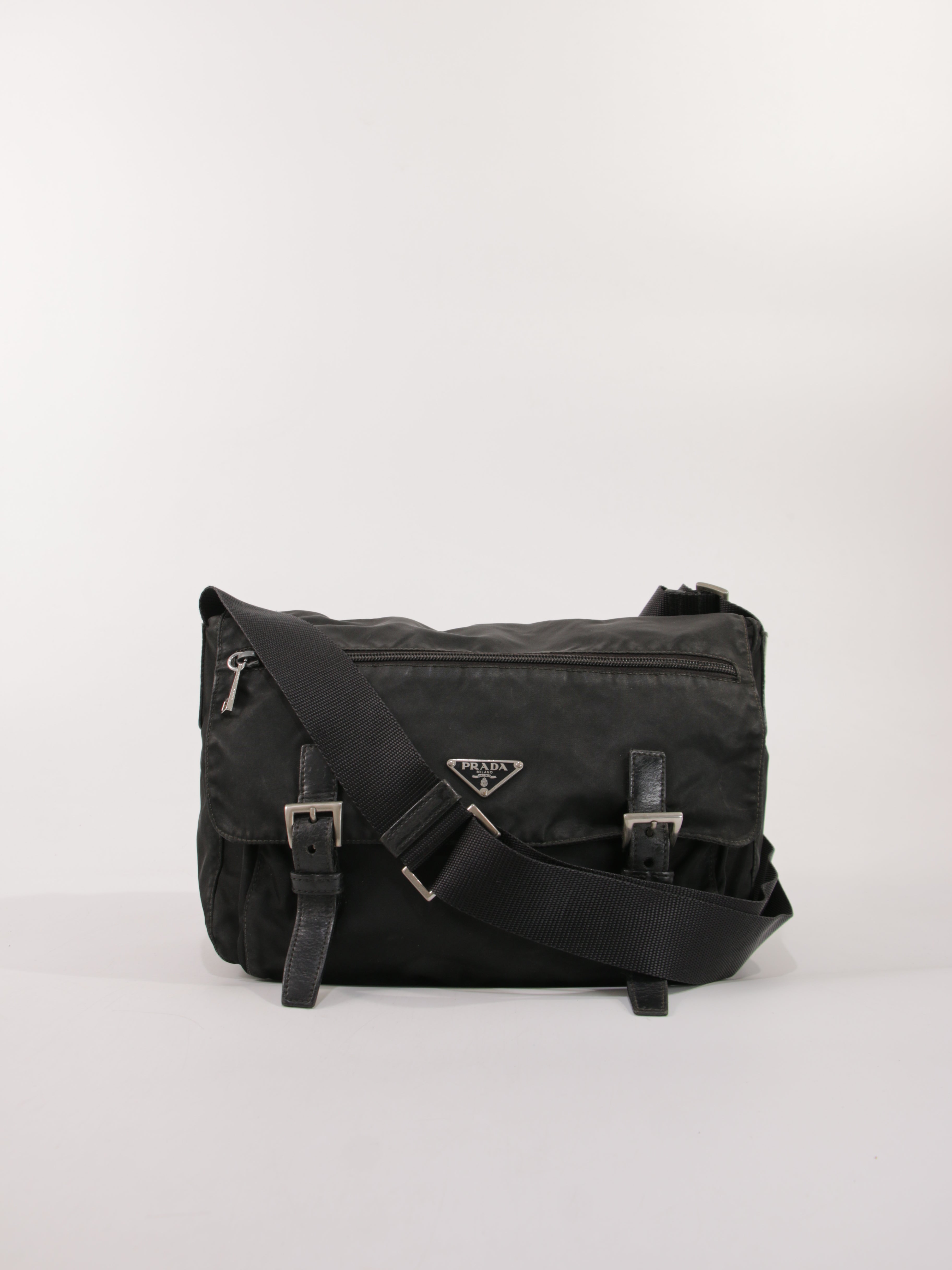 Prada Double Buckle Messenger