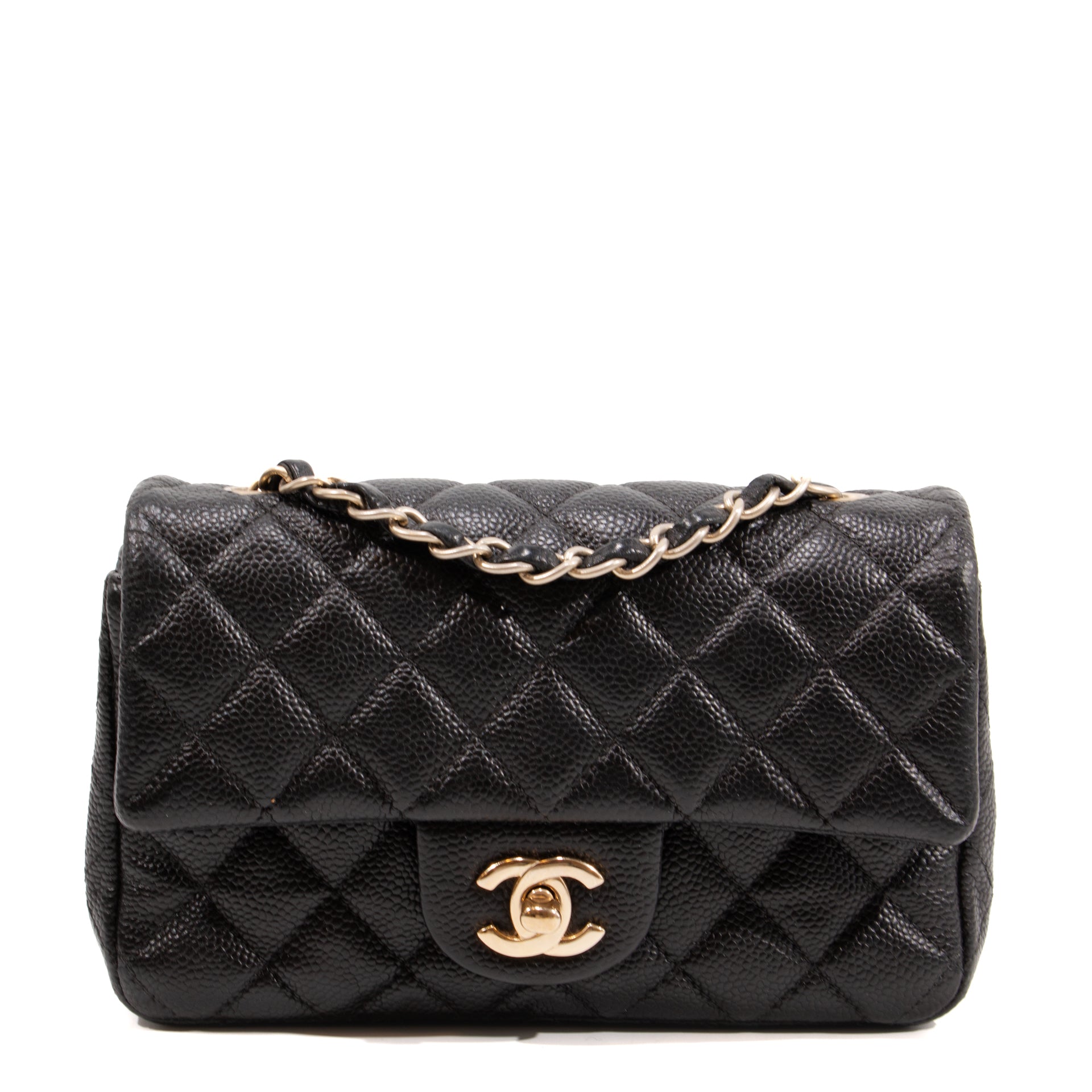 Chanel black caviar medium flap sale