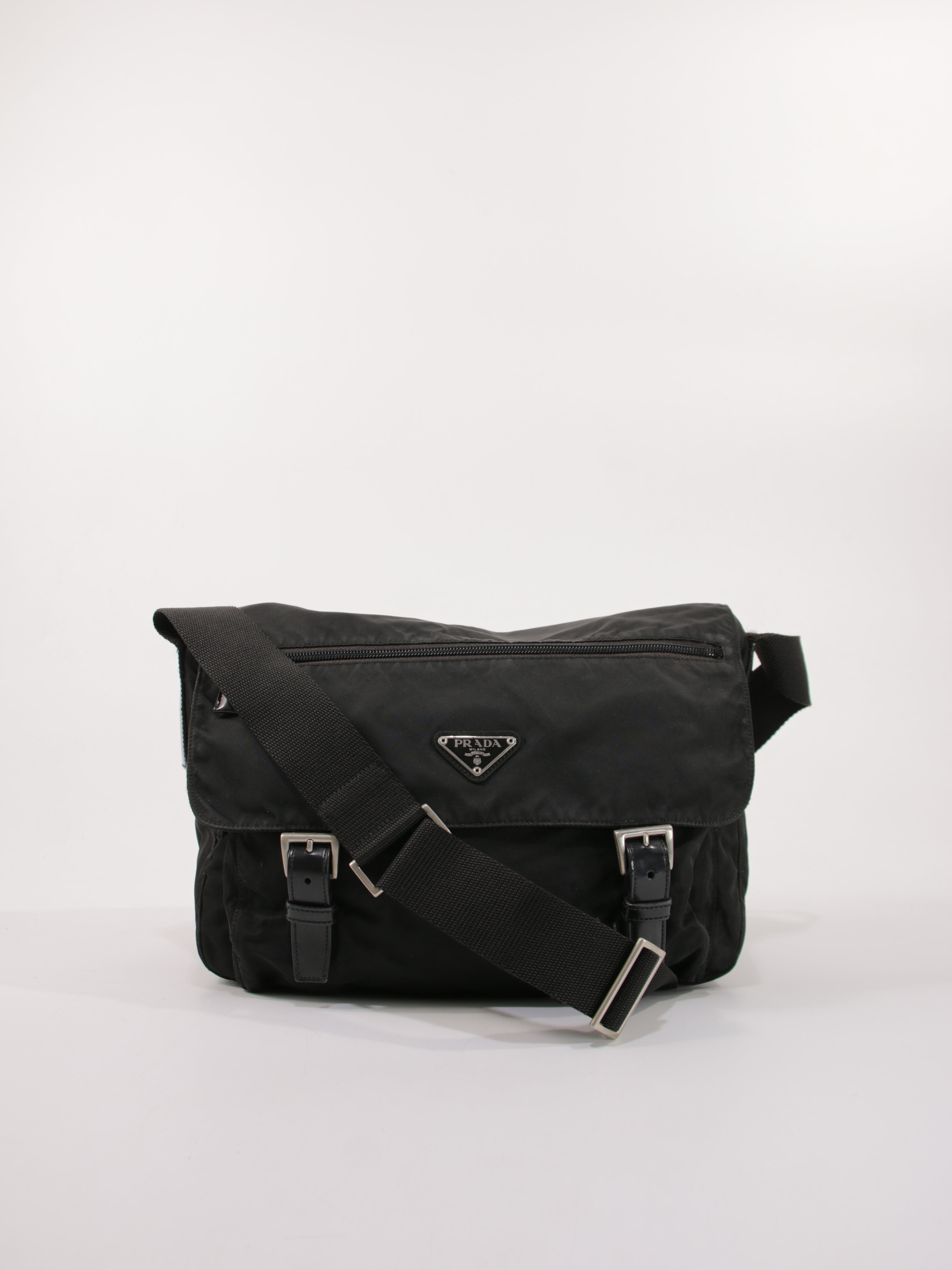 Prada Double Buckle Messenger
