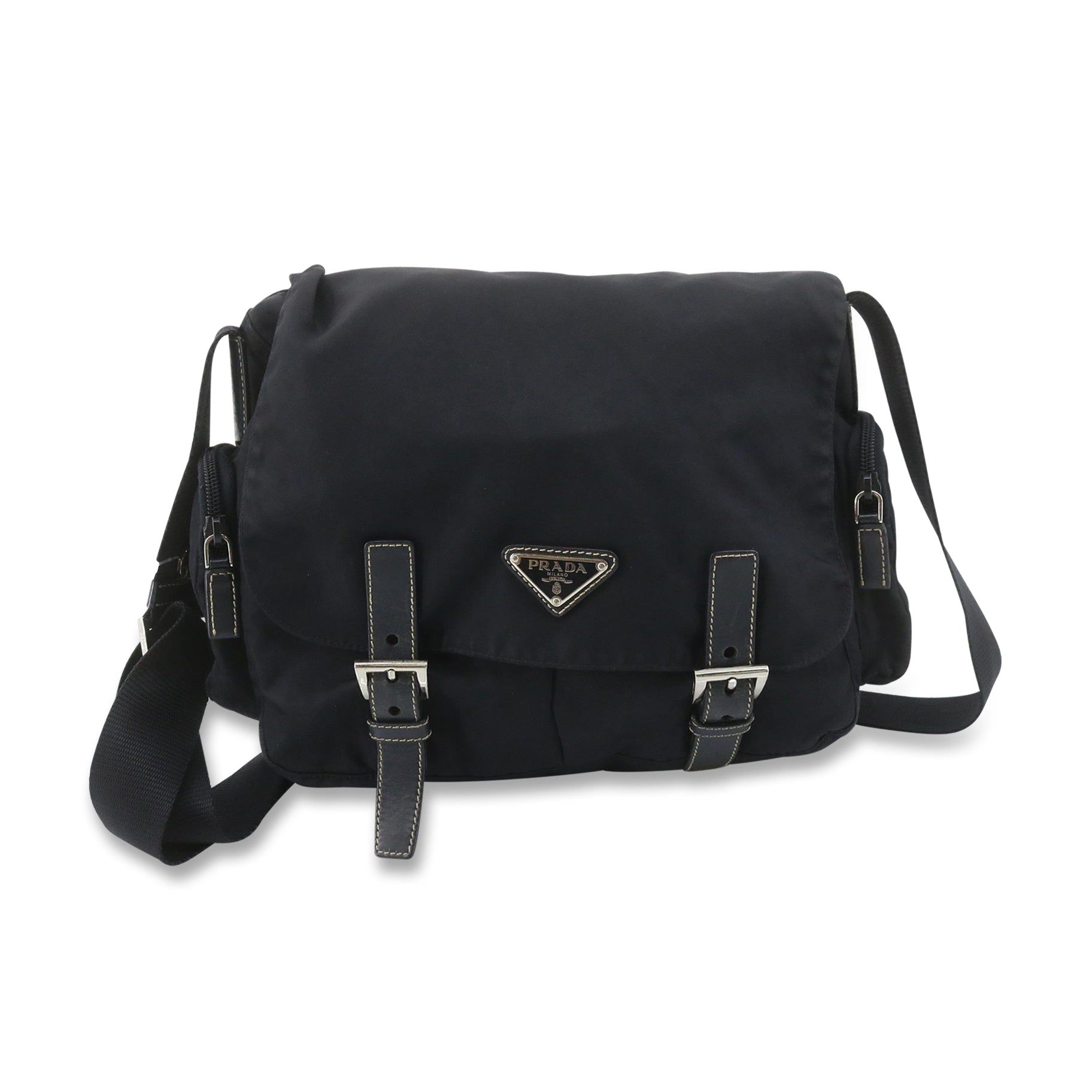 Prada Double Buckle Messenger Bags Beste Auswahl an Prada aus zweiter Hand Collector s Cage