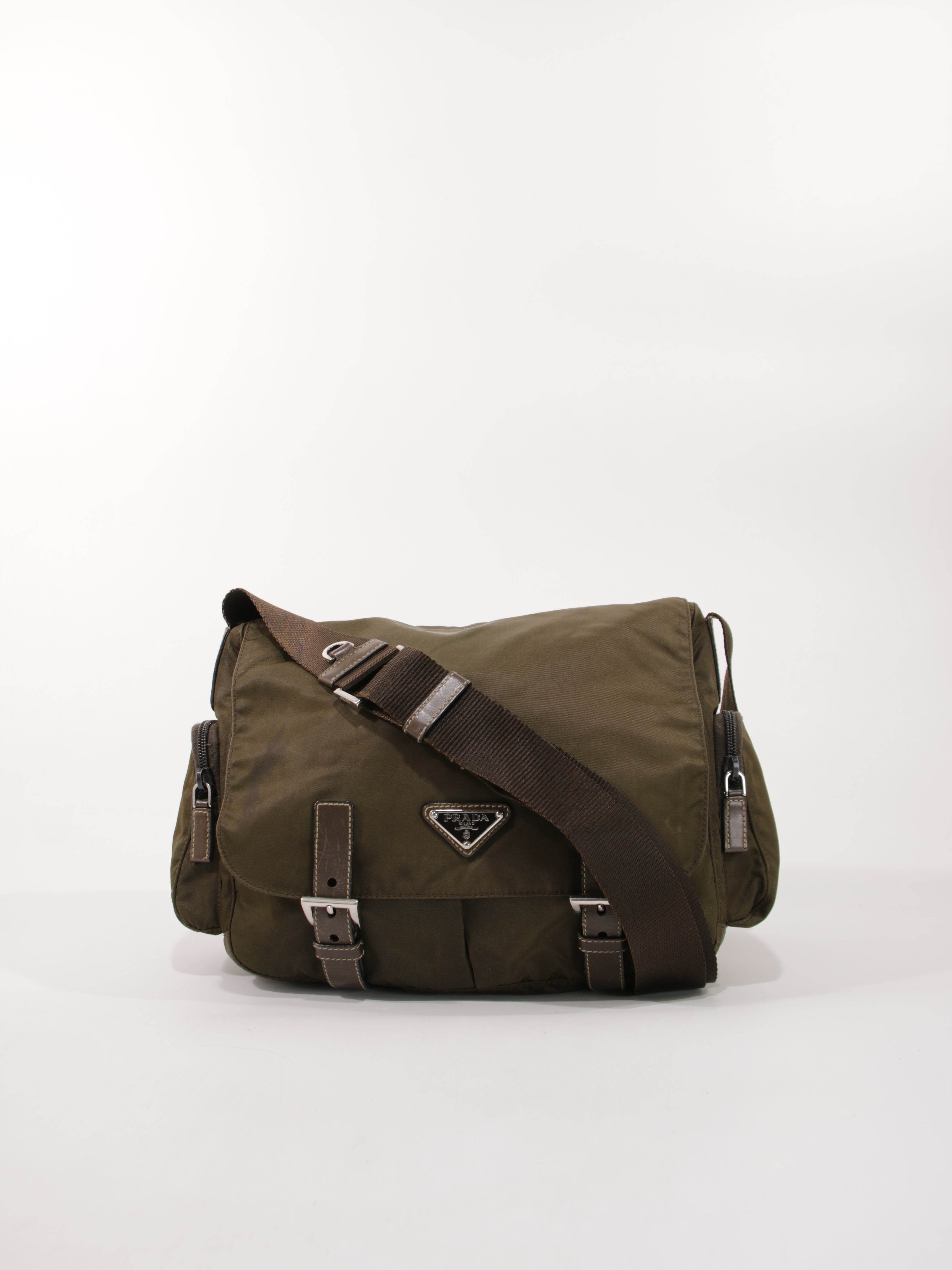 Prada Double Buckle Messenger