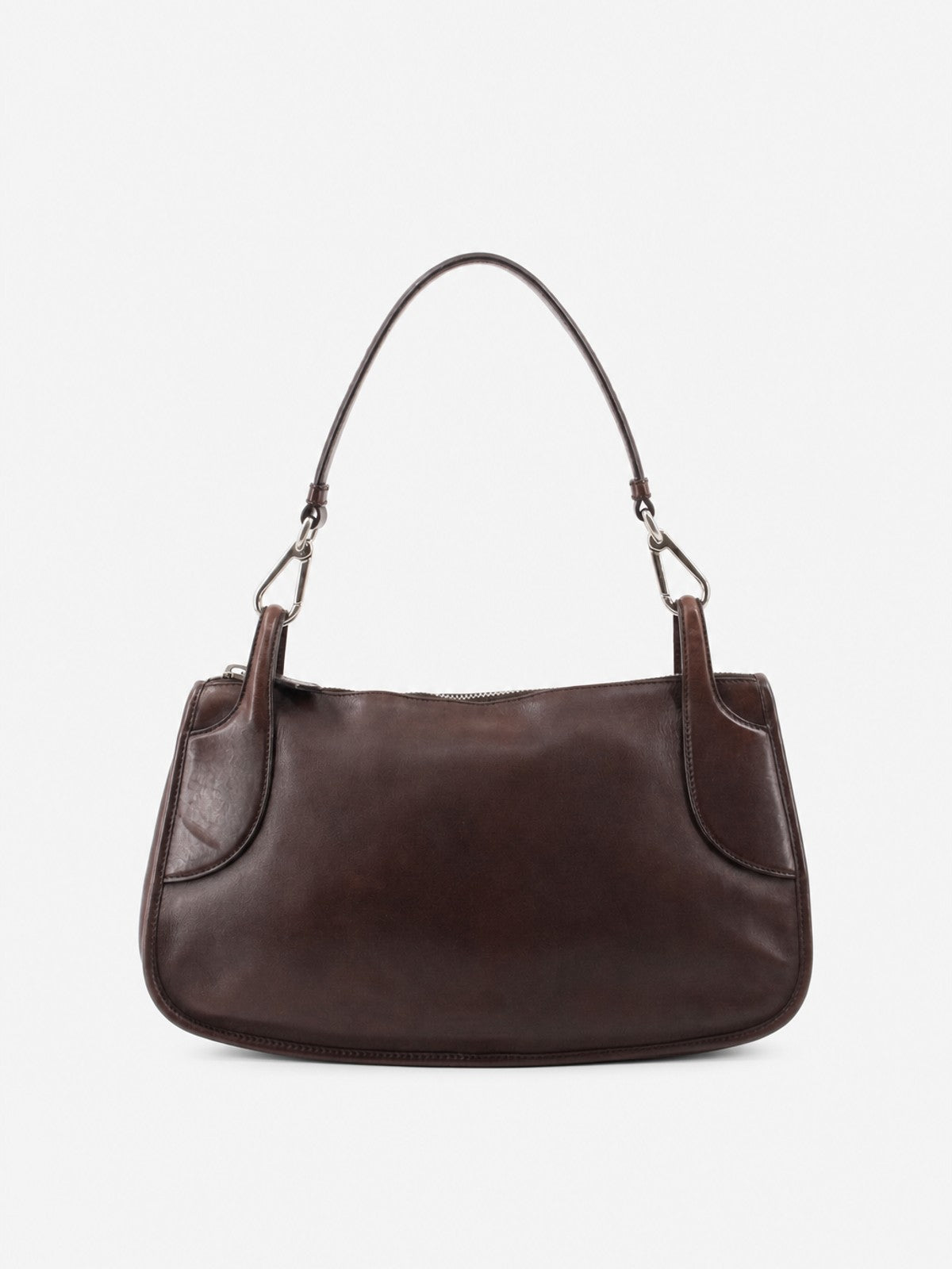 Prada Shoulder Bag Brown Leather
