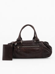 Balenciaga Hand Bag Brown Leather