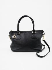 Gucci Hand Bag Black Leather