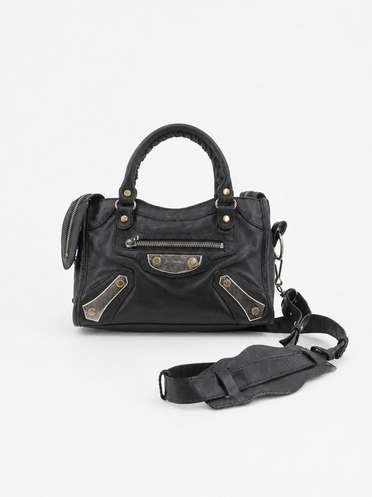Balenciaga Mini City Black Leather