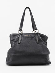 Miu Miu Shoulder Bag Black Leather