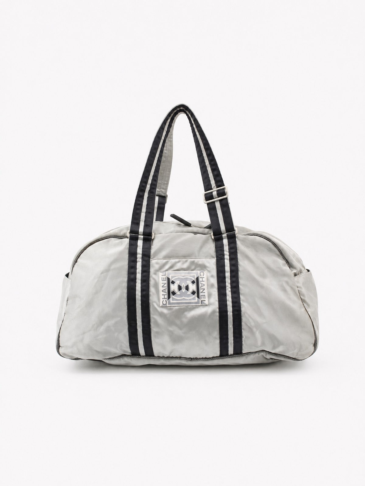 Chanel Duffle Bag Grey Fabric