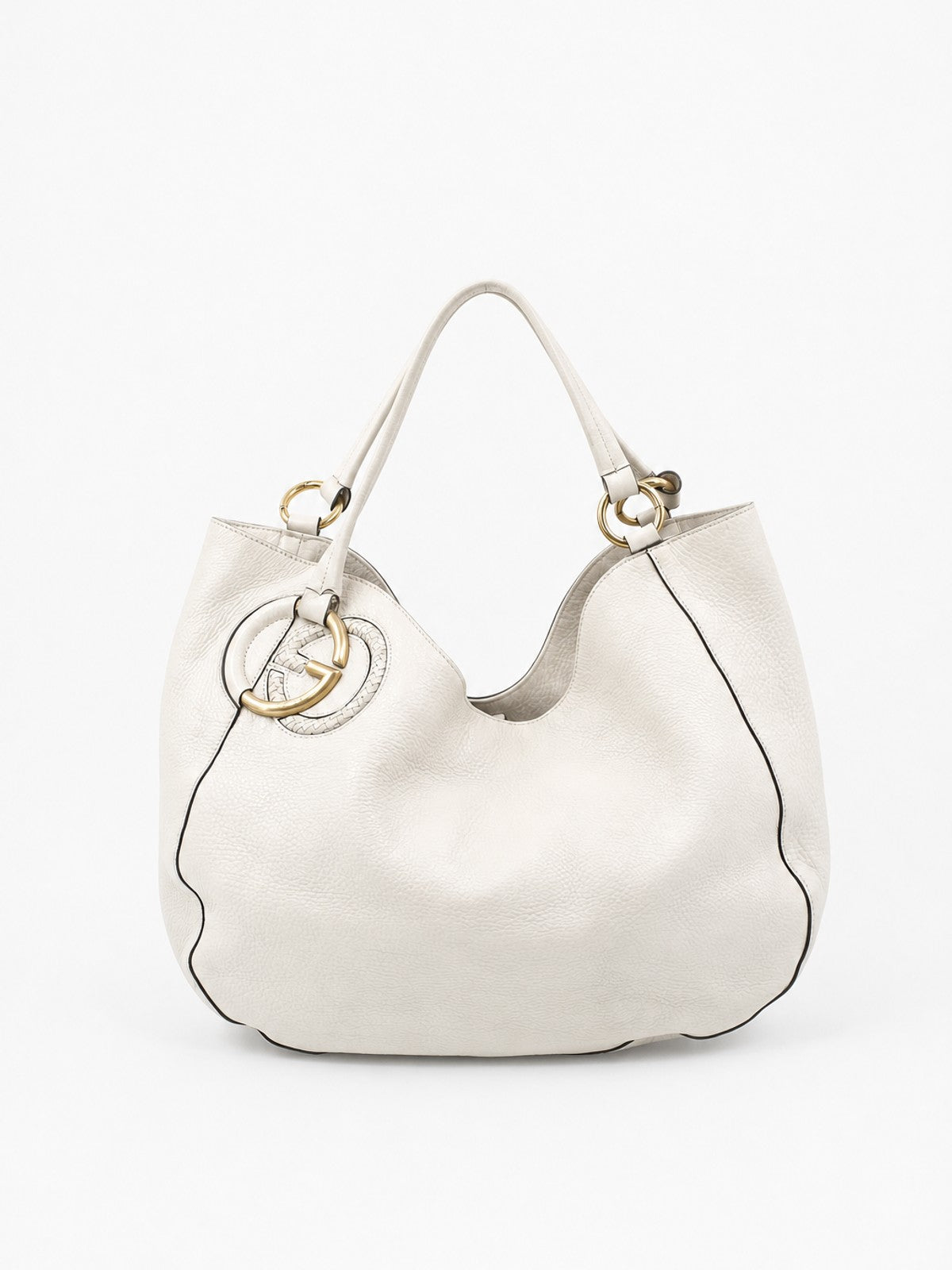 Gucci Shoulder Bag Cream Leather