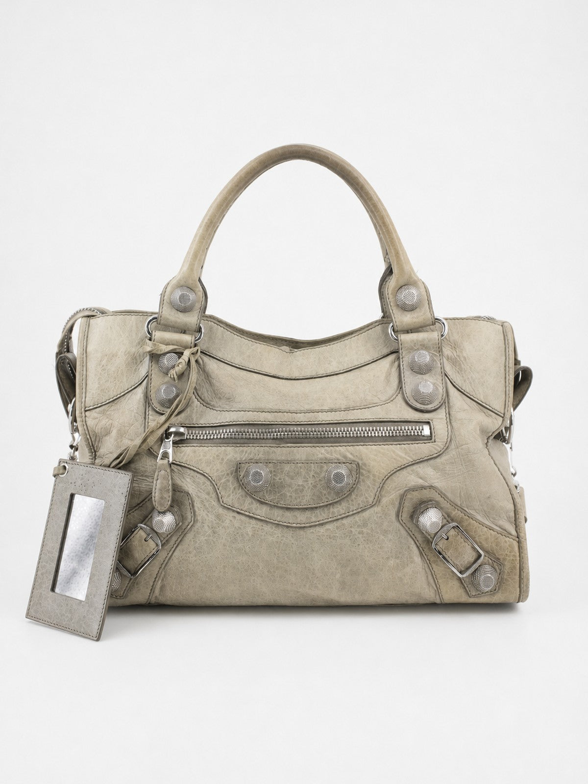 Balenciaga City Green Leather