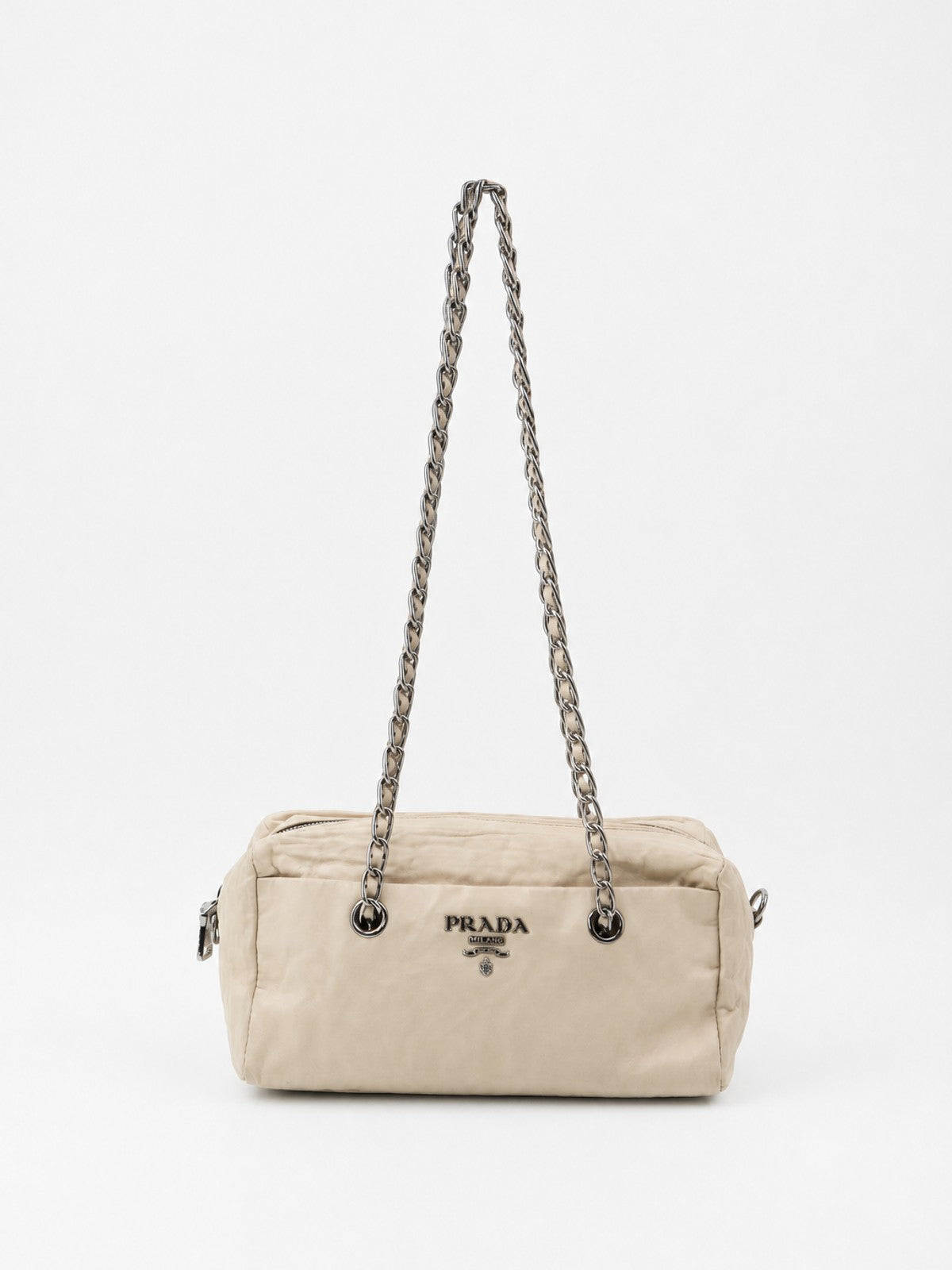Prada Shoulder Bag Cream Leather