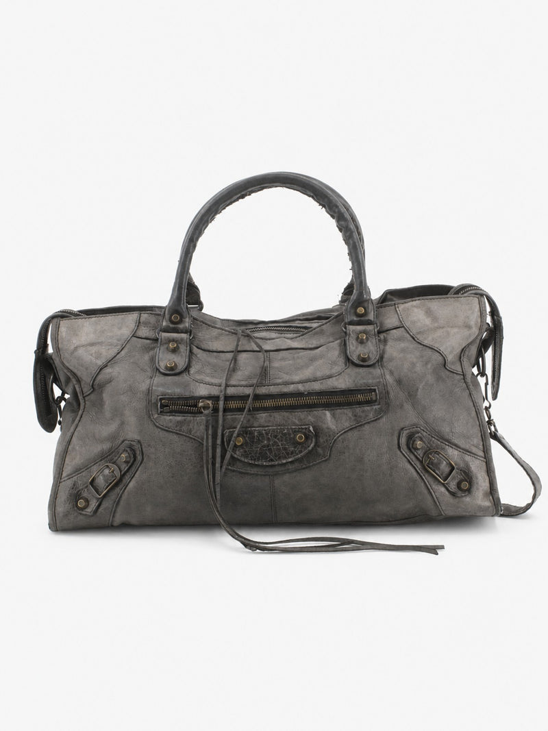 Balenciaga Part Time Grey Leather